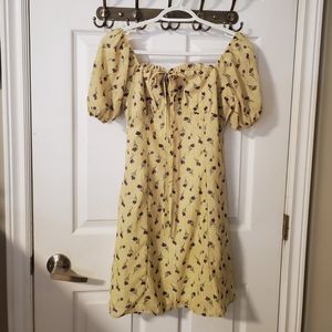 Yellow floral dress